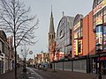 Alkmaar, vieww to a street: De Laat with former church