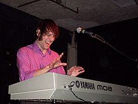 Lanker playing with the Cherry Poppin' Daddies in 2010