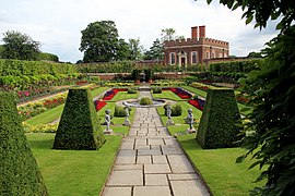 Formal garden in Hampton Court Palace