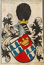 Wappen der Kronenstamm-Ritter von Cronberg im Scheiblerschen Wappenbuch
