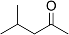 Skeletal formula of methyl isobutyl ketone