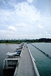 Marina barrage bridge