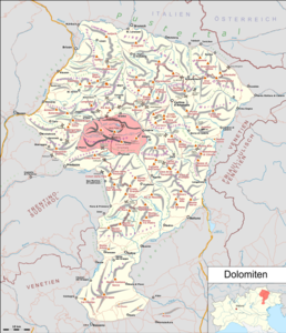 Marmolatagruppe innerhalb der Dolomiten (AVE 52)