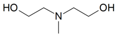 Structuurformule van methyldi-ethanolamine