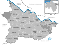 Mapa administracyjna powiatu Lüchow-Dannenberg