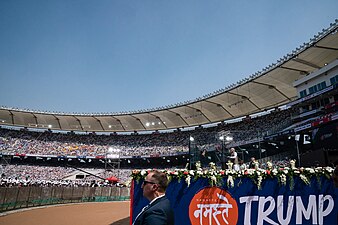 The Stadium During the Namaste Trump Event (new structure)