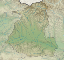 Map showing the location of Tsona Cave