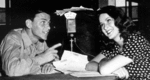 Frank Sinatra is interviewed on Armed Forces Radio Service during World War II.