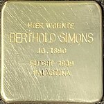 Stolperstein für Berthold Simons