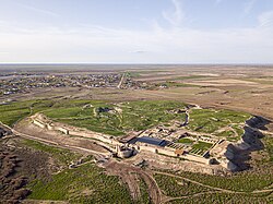 Aerial view of Otrar hillfort