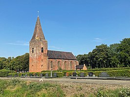 Zuidwestzijde van de kerk anno 2019