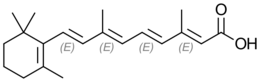 Skeletal formula of retinoic acid