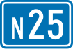 National Route 25 shield}}