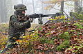 Romanian soldier during an exercise