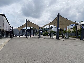 Bus station in front of Günzburg train station