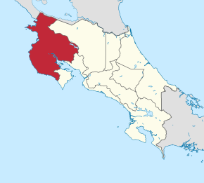 Localizarea Provinciei Guanacaste