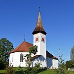 Reformierte Kirche mit Pfarrhaus und Pfarrstöckli