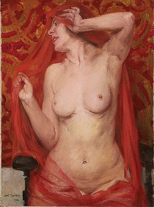 Stimmung in Rot (Halbakt) (Lovis Corinth)