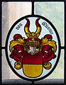 Wappen derer von Münster in Glasfenster im Schloss Hollwinkel