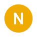 Rundes Liniensymbol mit den weißem Großbuchstaben N in gelb gefülltem Kreis vor neutralem Hintergrund