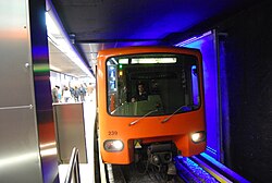 Egy metró a Gare de l'Ouest állomáson