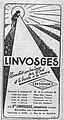 Publicité pour Linvosges (1939).