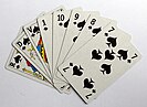 The suit of Spades in Bête follows the unusual ranking used in Écarté