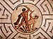 A Roman mosaic showing Theseus and the Minotaur. From Rhaetia, Switzerland