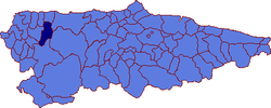 Location in Asturias.