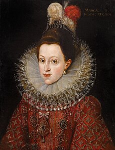 Portret van Margaretha van Oostenrijk, koningin van Spanje (1599/1601) Frans Pourbus de Jongere The Phoebus Foundation