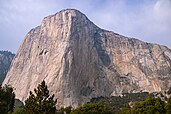 The Nose climbing route on El CapitanThe Sea of Dreams climbing route on El Capitan.