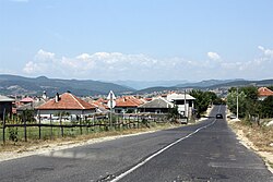 Entrance to Benkovski village through the road Dzhebel-Zlatograd