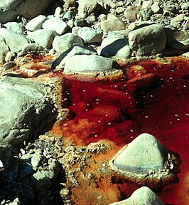 Zuur water in de Iron Mountain Mine.