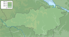 Mapa konturowa obwodu kirowohradzkiego, w centrum znajduje się punkt z opisem „źródło”, natomiast po lewej nieco u góry znajduje się punkt z opisem „ujście”