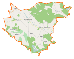 Mapa lokalizacyjna gminy Kraszewice