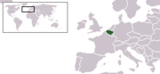 Locator map for Belgium