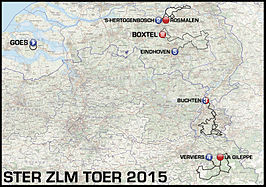 Routekaart van de Ster ZLM Toer 2015