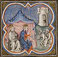 II. Philippe Augustus ve I. Richard'in Üçüncü Haçlı seferi'nde Akka'yi teslim almalari(Kaynak: V. Charles Grandes Chroniques de France, 14. yüzyıl).