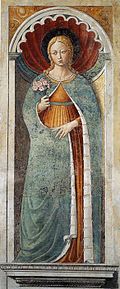 Painting of Saint Fina by Benozzo Gozzoli, 1464 to 1465.