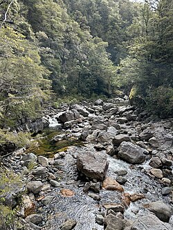 view of the creek that has giving this mining proposal its name