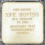 Stolperstein für Sofie Gruyters (Uerdinger Str. 266)