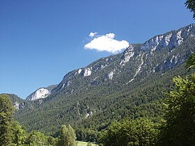 (Süd-)Westseite des Untersbergs von Bischofswiesen gesehen