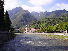Fluss Brembo bei San Pellegrino
