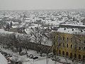 Blick auf die winterliche Stadt