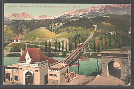 Postcard celebrating the Hungerburgbahn, about 1906