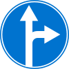 Go straight or turn right