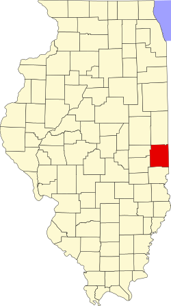 Karte von Edgar County innerhalb von Illinois