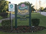 Monument sign on Roselle Road near Turner Pond.