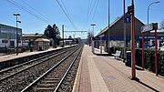 View of the platforms and tracks