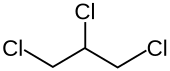 Structuurformule van 1,2,3-trichloorpropaan